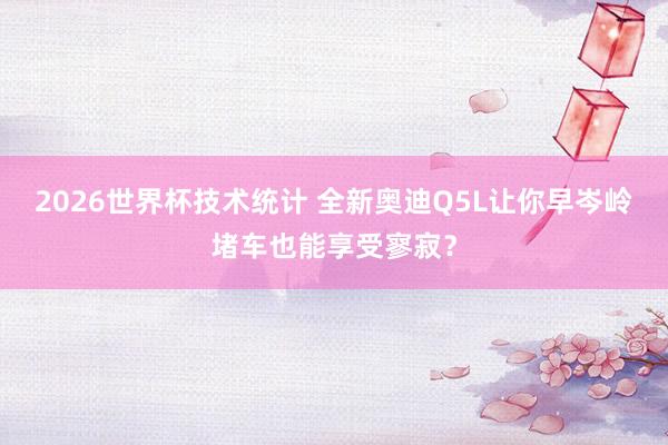 2026世界杯技术统计 全新奥迪Q5L让你早岑岭堵车也能享受寥寂？