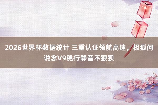 2026世界杯数据统计 三重认证领航高速，极狐问说念V9稳行静音不狼狈