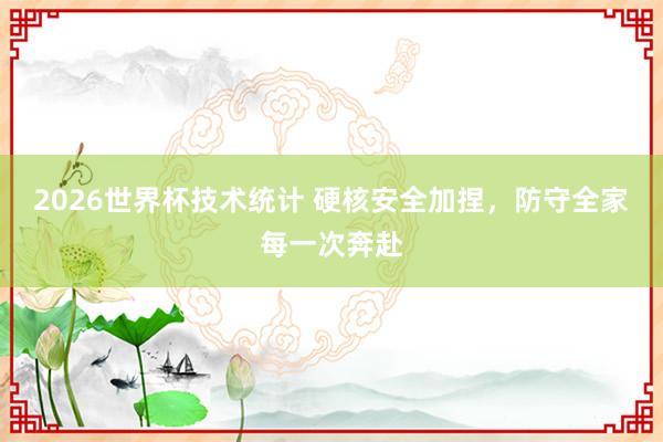 2026世界杯技术统计 硬核安全加捏，防守全家每一次奔赴