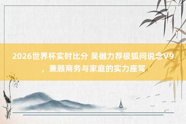 2026世界杯实时比分 吴樾力荐极狐问说念V9，兼顾商务与家庭的实力座驾