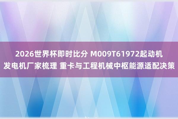 2026世界杯即时比分 M009T61972起动机发电机厂家梳理 重卡与工程机械中枢能源适配决策