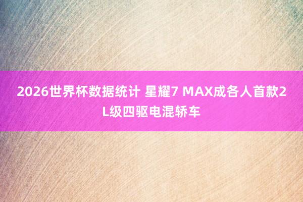 2026世界杯数据统计 星耀7 MAX成各人首款2L级四驱电混轿车
