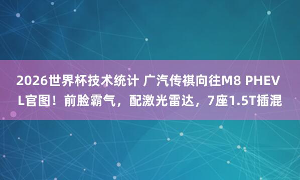 2026世界杯技术统计 广汽传祺向往M8 PHEV L官图！前脸霸气，配激光雷达，7座1.5T插混