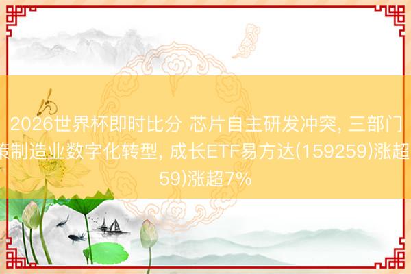 2026世界杯即时比分 芯片自主研发冲突， 三部门鞭策制造业数字化转型， 成长ETF易方达(159259)涨超7%